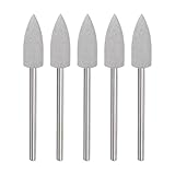 sourcing map 5 Stück Schleifstifte 6 x 48 mm, Schleifaufsatz für Akkuschrauber 150 Korn, Spitz, Griffdurchmesser2.35 mm, Professionelles Polierzubehör für Schleifen, Polieren