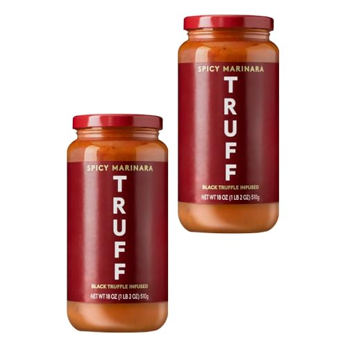 TRUFF Pasta Sauce, Black Truffle Spicy Marinara | Tomato Sauce for Pasta, Pizza, and More | Non-GMO, Vegan, Pack of 2 (Spicy Marinaraa, 2 Count)