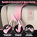 Amooca Universal Car Headrest Hooks, Car Organizer Hanger Storage Hooks for Bag Purse Cloth Grocery (Pink Set of 4)
