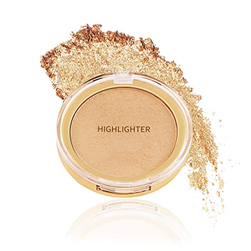 Boobeen Highlighter Powder Palette - Glow Shimmer Illuminator For Face Highlighter Makeup, Long Lasting Brighten Skin #TOP12