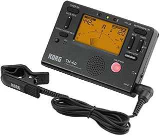 Korg TM60BK Tuner and Metronome Combo with Clip on Microphone (Black)