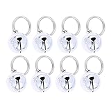 TOYANDONA 20Pcs Metal Pet Bells for Cats and Dogs Silver Dog Bell Accessories with Quick Release Buckle Open Pet Bells for Easy Identification and Decoration