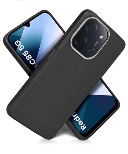 Image of WOW IMAGINE Back Cover for Mi Redmi 15C 5G | Poco C85 5G 2025 | Ultra Slim Flexible Non-Slip Grip | Inner Fabric | Metal Camera Ring & Lightweight Soft Silicone Mobile Case - Black