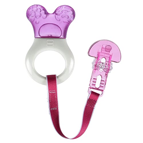 Image of MAM Baby Toys, Teething Toys, Mini Cooler Teether with Clip, Girl, 2+ Months, 1-Count (7172-012-0-1)