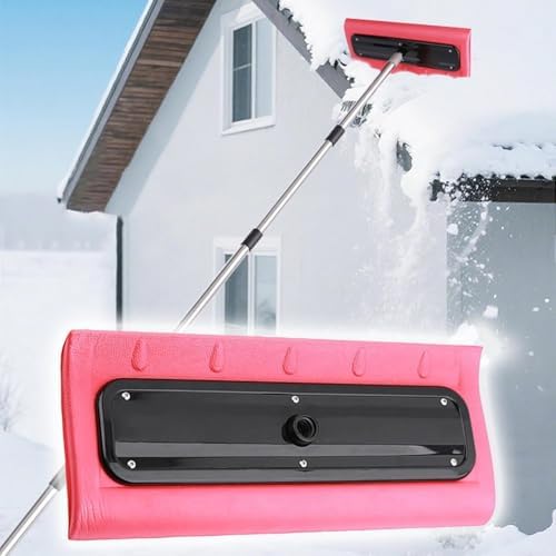 Snow Roof Rake - Foam Broom Scraper for Clearing, No-Scratch Snow Broom, Lightweight Snows Removal Tool, for House Roof, Solar Panels, Metal Roofs, & Car — view 3