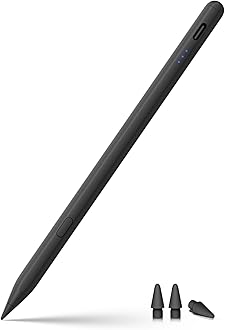 Stylus Pen for ipad 2018-2025, USB-C Fast Charging Pencil, Pixel-Perfect Tilt Sensitivity for iPad 11/10/9/8/7/6/A16, iPad mini 7/6/5, iPad Air M3/2 11"/13"/5/4/3, iPad Pro M5/4 13"/12.9″/11″ Black