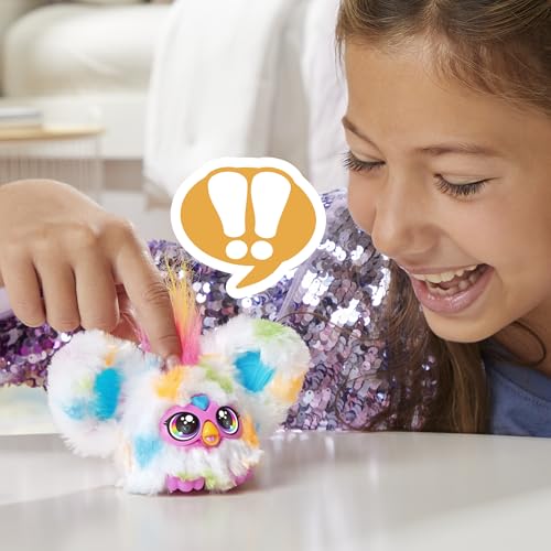 Furby Furblets Loo-Lay Mini, Elektronische Musik & Sätze in Furbisch (über 45 Geräusche), Kuscheltier in Weiß-gepunktet, für Kinder ab 6 Jahren, originelles Wichtelgeschenk