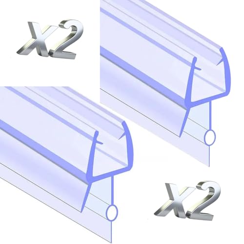 Guarnizione Vetro Porta Doccia 80cm, PVC, Spessore 6-8mm
