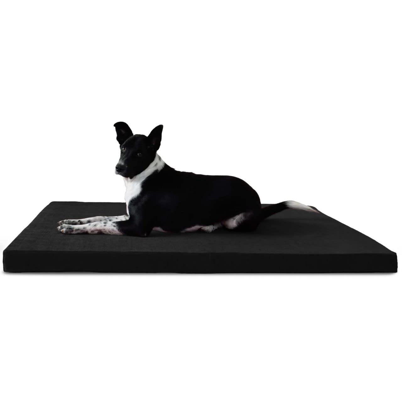 EXQUIZIT HOME® Waterproof Mattress For Dogs Cage Crate Mat Pet Dog Cat Bed Pad Washable, Soft, Durable, Anti-Slip, Comfortable & Luxury (XL, Black)