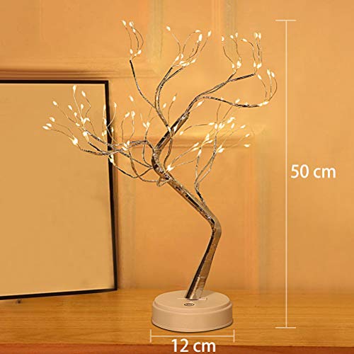 LED Bonsai Baum Lichter, Zhangpu 108 LED Lichterbaum Tisch Bonsai Baum Blüten Licht, Kleine Baumbeleuchtung Nachtlicht Innen Dekoration Touch-Schalter Einstellbare Zweige USB/Batteriebetrieben