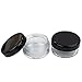 Beauticom 5G/5ML Round Clear Jars with Black Lids for Scrubs, Oils, Toner, Salves, Creams, Lotions, Makeup Samples, Lip Balms - BPA Free (Quantity: 25pcs)