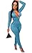 Bodycon4U Women Lycra Spandex Zentai Long Sleeve Unitard Bodysuit Jumpsuit