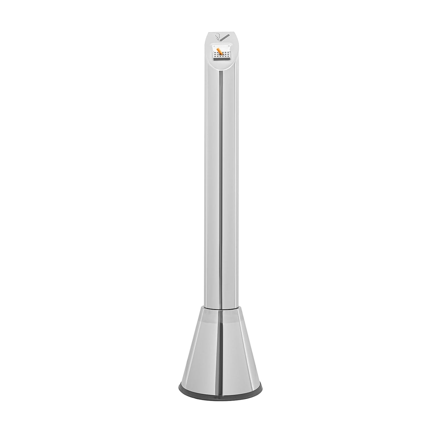 Commercial Cigarette Butt Receptacle Disposal, Floor Standing Ash Bin with Inner Bucket, 3.61ft Trash Can for Patio Smoking Area Use
