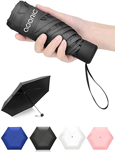 日傘 超軽量 折りたたみ傘 小型 メンズ 晴雨兼用 持ち運びに便利 UVカット100% 完全遮光 紫外線遮断 6本骨 日焼け防止 人気 耐風撥水 携帯便利 男女兼用 レディース コンパクト おしゃれ 手動 母の日 ギフト プレゼント 耐久 収納ポーチ付き(ブラック)