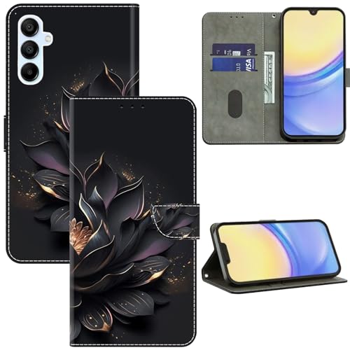 Étui portefeuille chic en similicuir pour Samsung A15