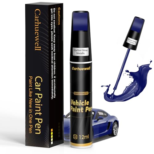 Image of Blue Touch Up Paint for Cars, Car Scratch Repair Pen, Car Paint Touch Up Pen Auto Scratches Remover Easy to Use and Quick Fix(Harbor Glow Metallic)