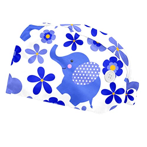 Chapeaux de travail bouffants JDEZ (lot de 2) imprimés de fleurs pour hommes et femmes