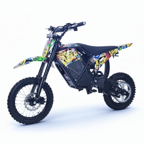 Oxtiger Electric Dirt Bike, Kids Youth Off-Road Motorcycle, Colorful Graffiti...