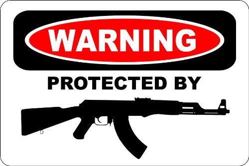 StickerPirate Warning Protected by AK-47 8