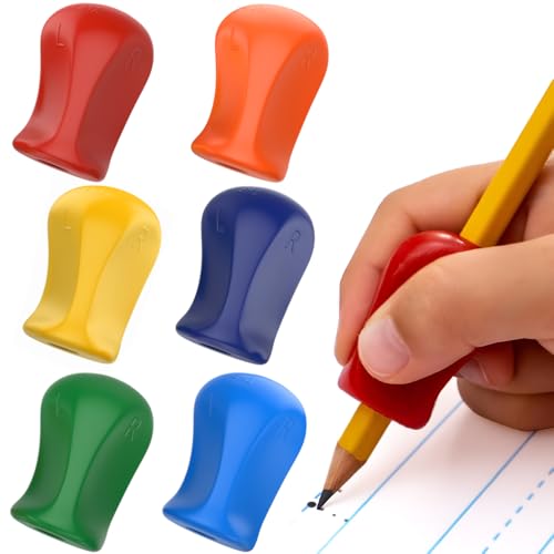 The Pencil Grip Original Pencil Grippers 6 Pcs, Improves Kids Handwriting, Ergonomic Pen Holder for Righties & Lefties, Ideal for Kids, Toddlers, Adults, Writing Tool with Finger Cushion by The Pencil Grip - Used condition - US$8.62