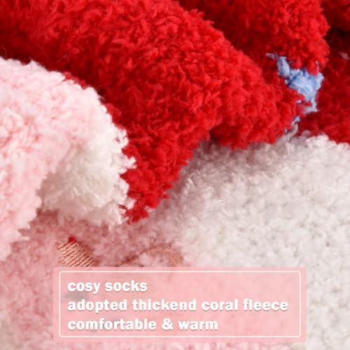 colornival Chaussettes Femme Chauffantes Chaussettes Noël Chaudes Hiver Chausson Chaussettes Femme Cadeau Noël Lot de 6 Paires pour Femme Enfant(Environ Plus de 9 Ans), Taille Unique, Multicolor 2 – vue 4