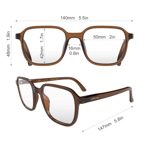Image of LONDON MOLE Hollywood thin lightweight reading glasses | Sleek square frame | Contemporary minimal style | Men and women