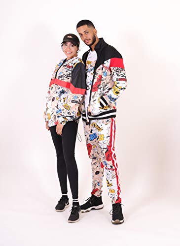 Image of Screenshotbrand Lightweight Hooded Water Resistant Windbreaker - Zip-up Fashion Map Print Rain Jacket