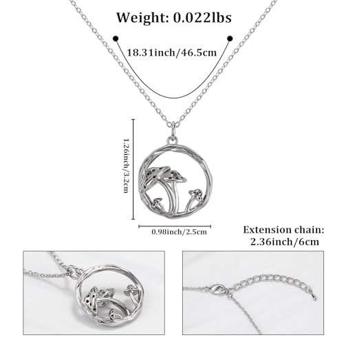 Colar feminino com pingente de coração, lua, estrela-do-mar, concha e cogumelo pérola, inspiração ma