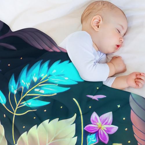 Couvre-lit colibri en flannel douce pour canapé et lit de 140×180cm