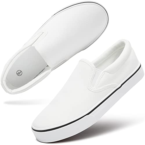 Image of Women's Canvas Slip On Sneakers Non Slip Loafers | low top non slip on walking breathable casual comfortable fashion tennis