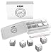 Whiskey Stones Stainless Steel Ice Cubes - Urban Choice Products Reusable Whisky Chilling Rocks - Set of 8 with Tongs & Freezer Storage Tray for Beer Wine Cooler