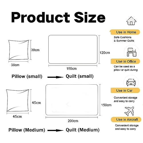 Surwin Manta y Cojín 2 en 1 Ultra Suave y Cálido de Franela, Reversible Multiusos para Almohada, Avión, Cama, Dormitorio, Sofá, Oficina (Luna,120x155cm) - imagen 2