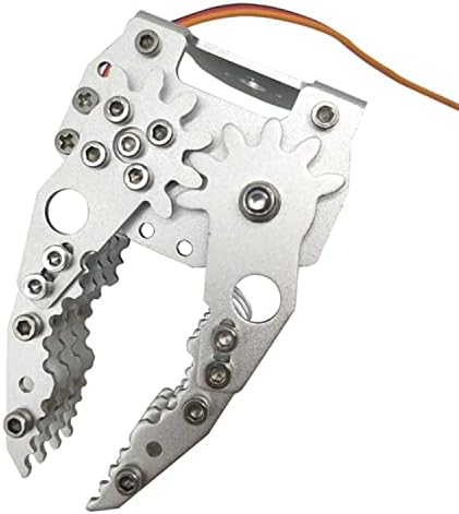 Swaytail Professional Metal Robot Arm/Gripper/Mechanical Claw/Clamp/Clip with High Torque Servo, RC Robotic Part Educational DIY for Arduino/Raspberry Pie, Science STEAM Maker Platform (Silver)