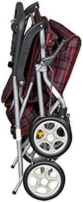 ユーメイトFX チェックワイン No.623 シルバーカー 大きい全車輪 段差も々