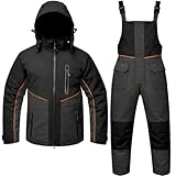 Mega Fishing FLADEN Polar Thermoanzug 2-teilig Jacke + Hose – Angelanzug, wasserdicht, atmungsaktiv, Outdoor Winteranzug (XL)