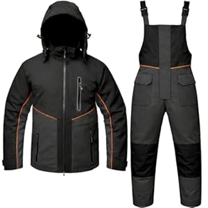 Mega Fishing FLADEN Polar Thermoanzug 2-teilig Jacke + Hose – Angelanzug, wasserdicht, atmungsaktiv, Outdoor Winteranzug (L)