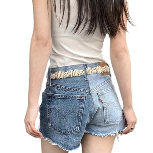 Lady Waist Belt Adjust Pin Buckle Decors Braided Belt For Banquets Dress Women Beach Getaways Waist Belt3