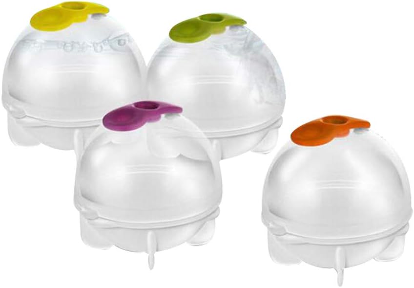 Livecitys 4Pcs Round Ball DIY Whiskey Cocktail Ice Cube Mold Cream Mould Kitchen Tool S