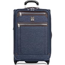 Travelpro Platinum Elite Softside Expandable Carry on Luggage, 2 Wheel Upright Suitcase, USB Port, Men and Women, True Navy, Carry On 22-Inch