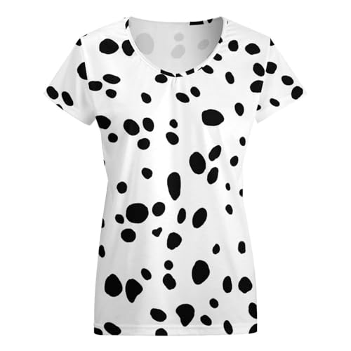 Dog Bone Paw Print Brown T Shirt Womens Sexy Ruffle Short Sleeve V-Neck Casual Tshirrt Summer Tops Fashion4