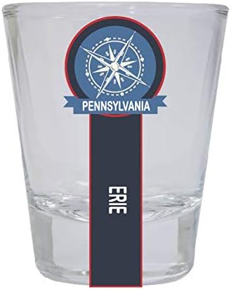 Erie Pennsylvania 航海のお土産 ラウンドショットグラス
