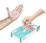 Health2b Einweg Handschuhe 500 Stück Einweghandschuhe L Einmalhandschuhe Mehrzweckhandschuhe LDPE Plastikhandschuhe Transparent, Größe L