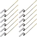 Lasnten 12 Pieces Toilet Handle Lever Flush Replacement, Brass Universal Flush Lever Finish Handle for Most Toilets (Front Mount)