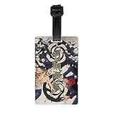 Luggage Tag for Anime Name ID Card with Detachable Wrist Strap Baggage Tags for Suitcases Travel...