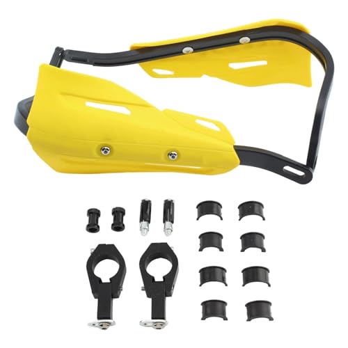 Protège-main moto jaune pour éviter la casse sur Yamaha et KLX