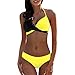 Produktbild CixNy Bikini-Set Damen Badeanzug mädchen Bikini 2021 Neu Fashion Einfarbig Gepolsterter Push-Up BH Versammeln Bademode Beachwear