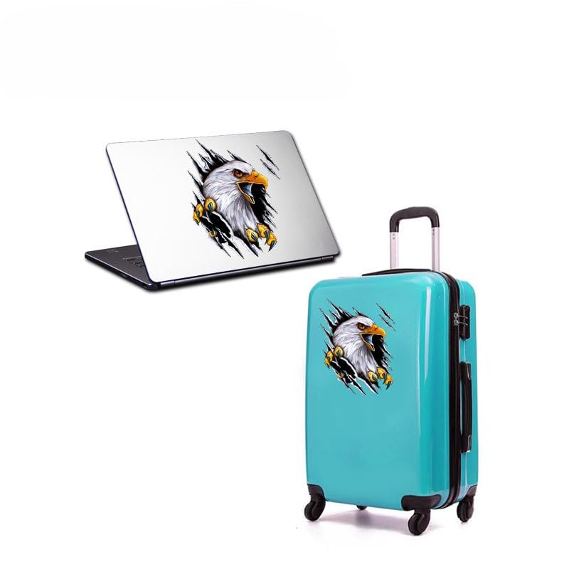 Image of Generic 2 Pack 3D American Bald Eagle Car Decal Sticker, Patriotic Eagle Truck Decal, Waterproof Bumper Sticker for Car Truck Trailer SUV Van Outdoor Window Wall Laptop 9.5 * 7.08 Inch