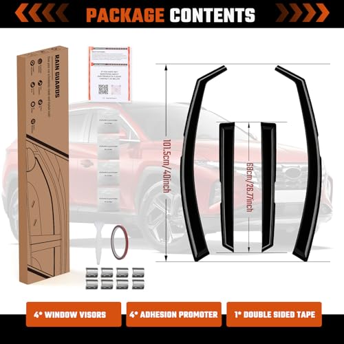 in-Channel Rain Guards Fit for Hyundai Tucson 2022 2023 2024 2025 2026 4PCS by GEARMEISTER - Used condition - Image 8
