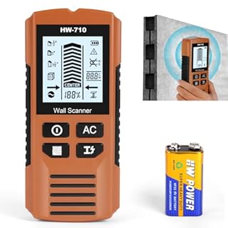 Flintronic Rilevatore Tubi e Cavi Elettrici, Rilevatore Metalli Muro 5 In 1, con Schermo LCD e Allarme Acustico, Rilevatore Tubi Acqua per Rilevare Legno, Metallo E Cavi Nel Muro