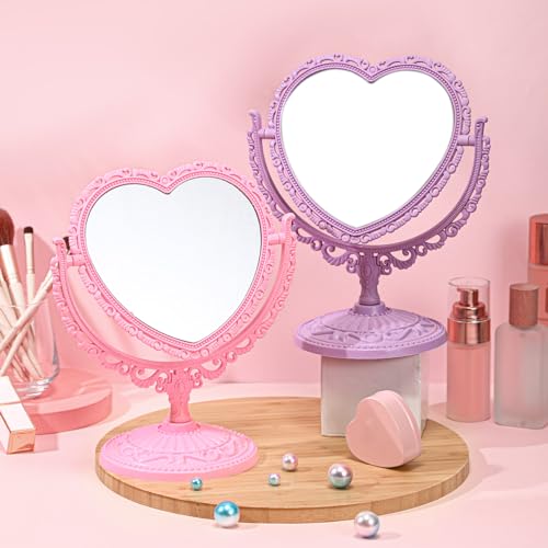 Espejo para maquillaje de corazón Lineshading 8 pzas miniatura 6